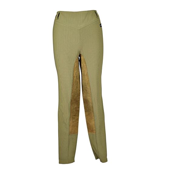 Kerrits Women's XL Sage Full Leather Seat Riding Breeches Pants Equestrian Horse - Picture 1 of 9
